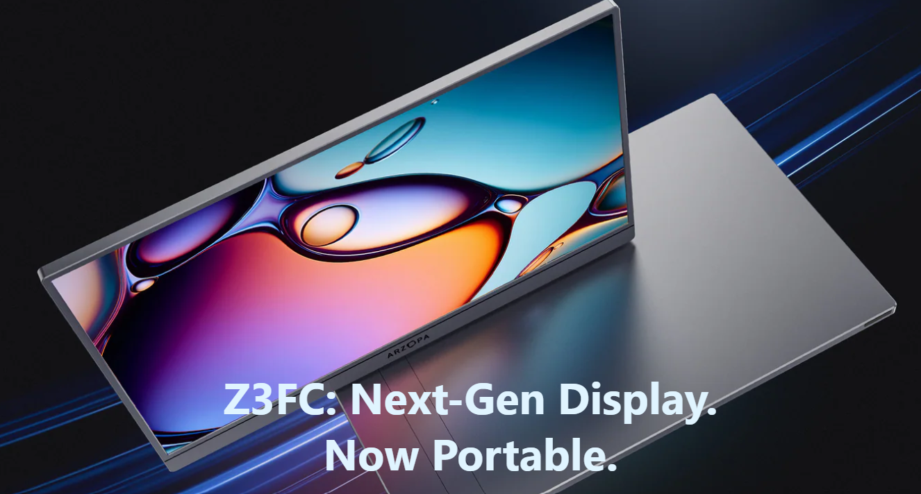 Z3FC 16.1 inch portable monitor, next-gen display, now portable
